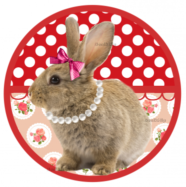 Strijkapplicatie Lovely Bunny